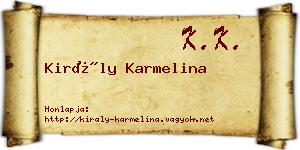 Király Karmelina névjegykártya